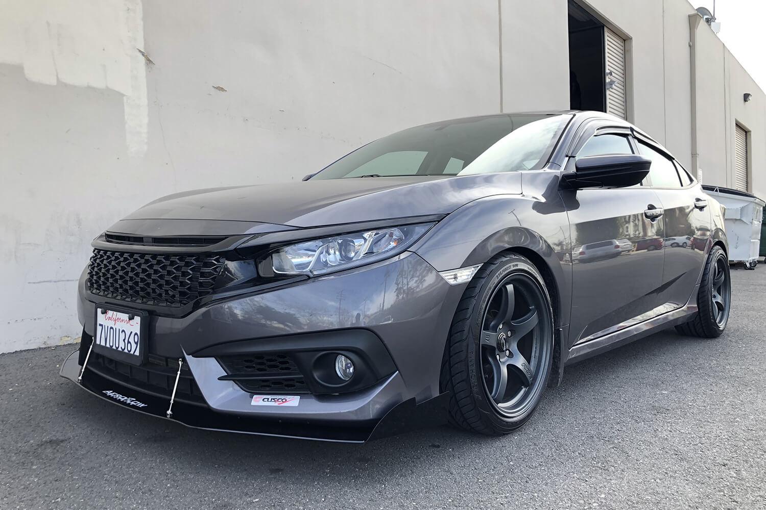 Aeroflow Dynamics Splitter V3 (2016-2019 Honda Civic Sedan)