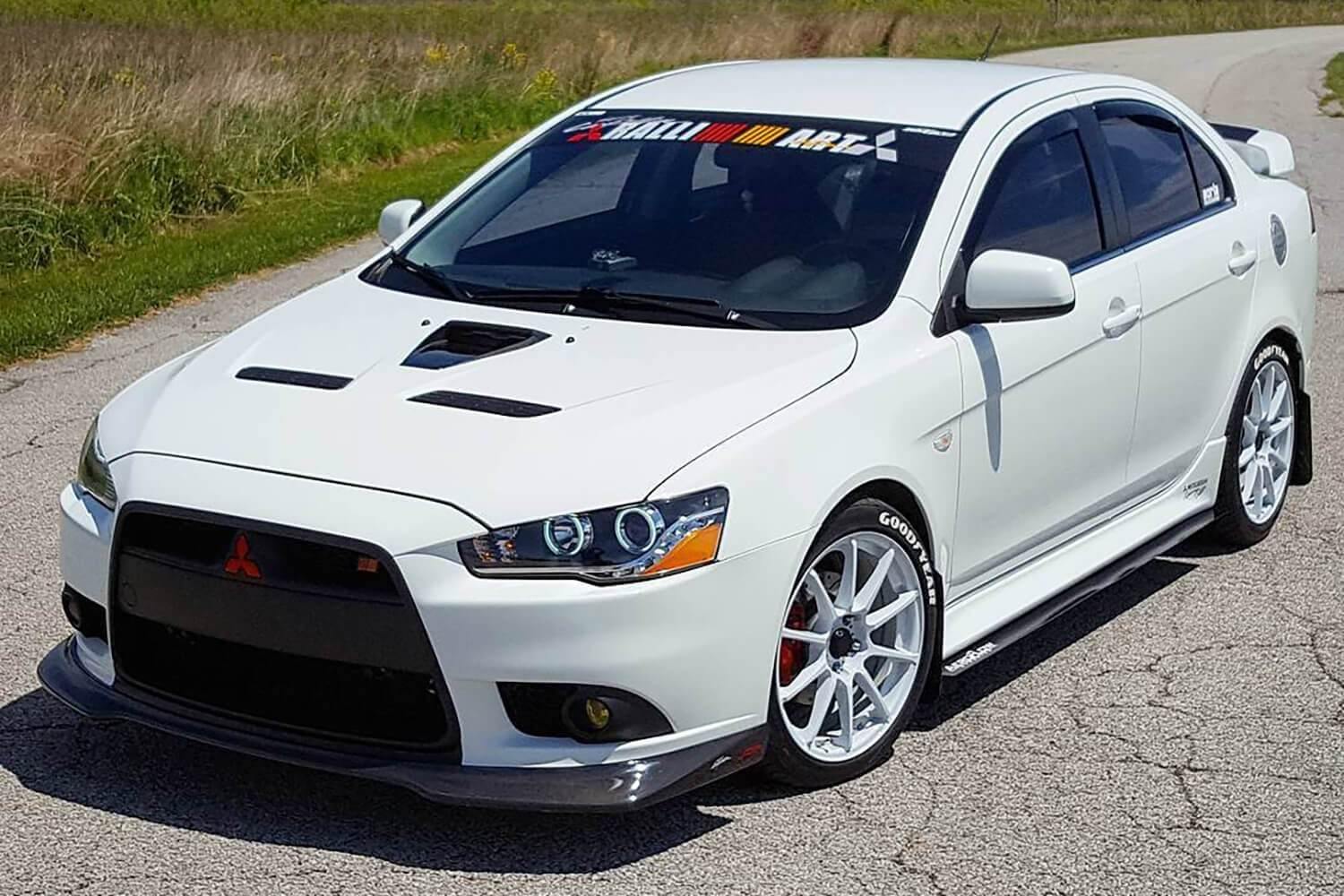 Extensión de faldón lateral Aeroflow Dynamics para Mitsubishi Evox/Ralliart 2007-2014 (V1)