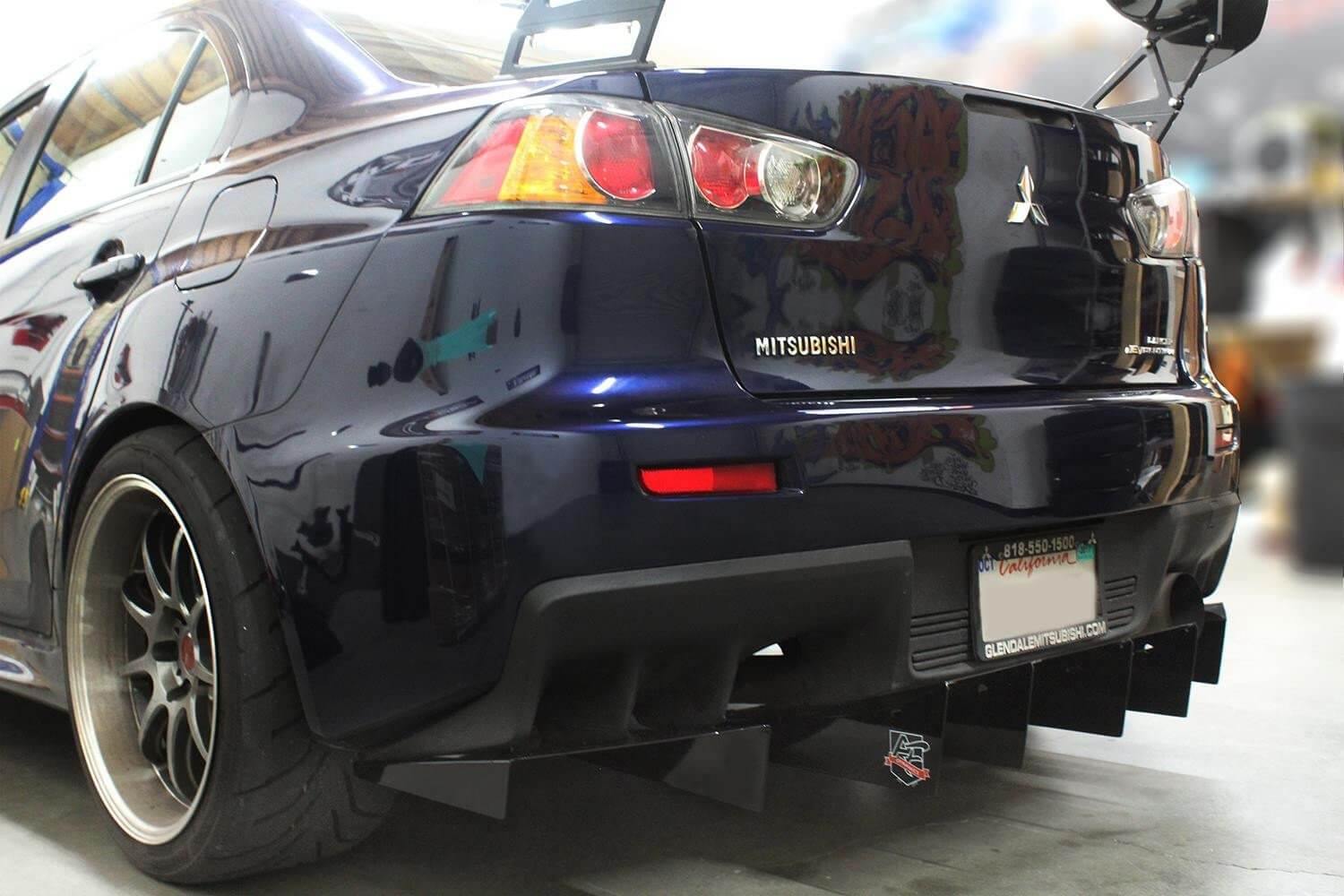 Aeroflow Dynamics 2007-2015 Mitsubishi Evo Rear Diffuser V2