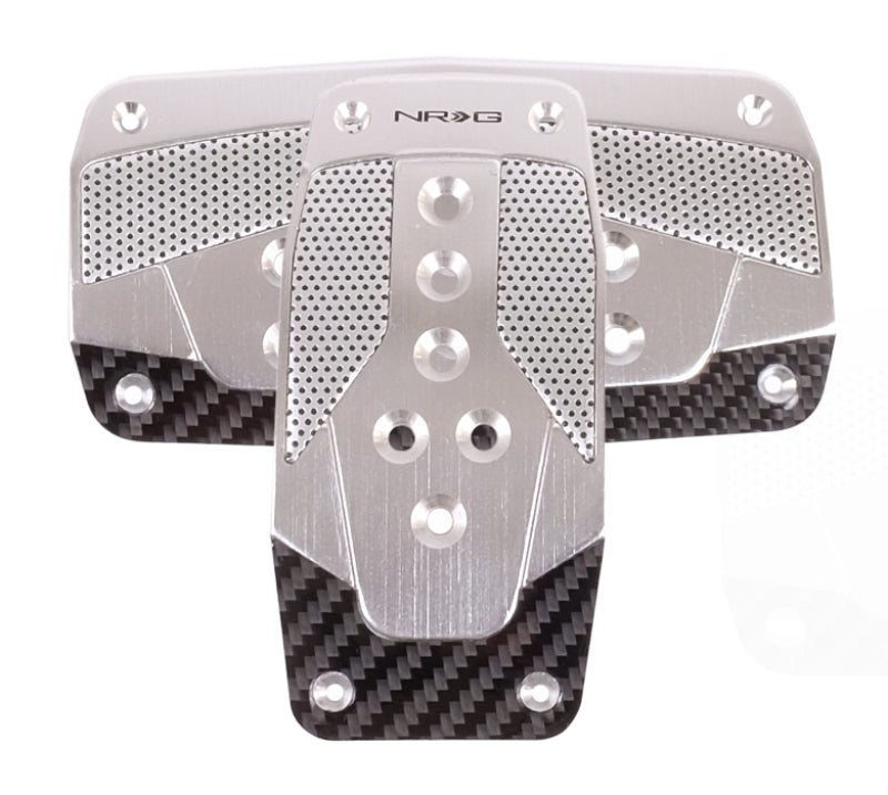 NRG Aluminum Sport Pedal A/T - Neochrome w/Black Rubber Inserts main image 1