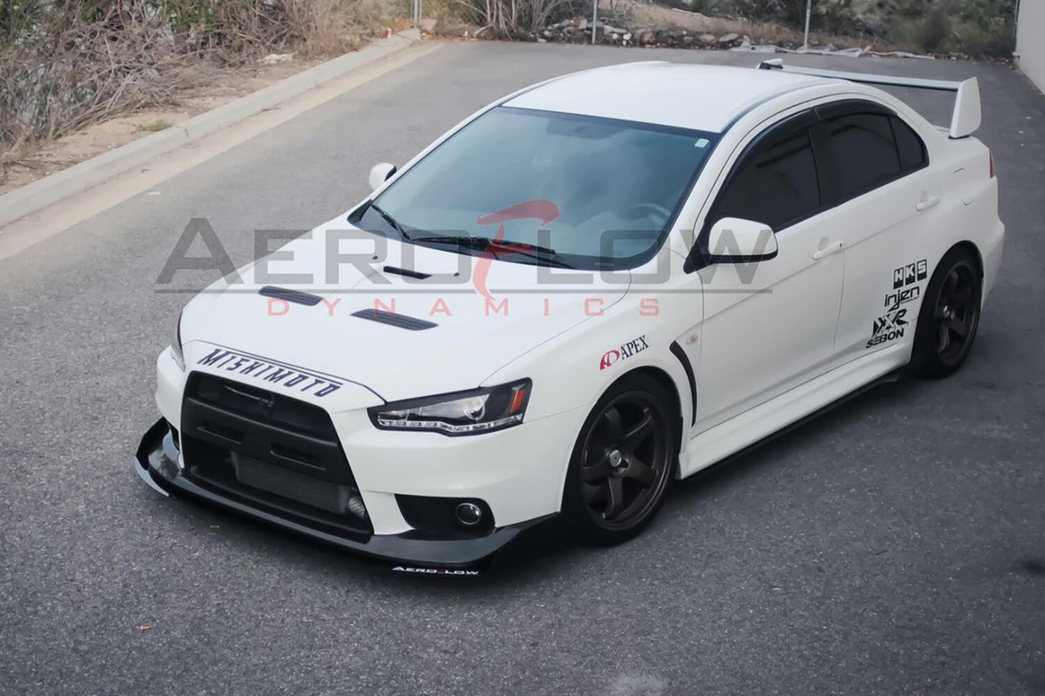 Extensión de faldón lateral Aeroflow Dynamics para Mitsubishi Evox/Ralliart 2007-2014 (V1)