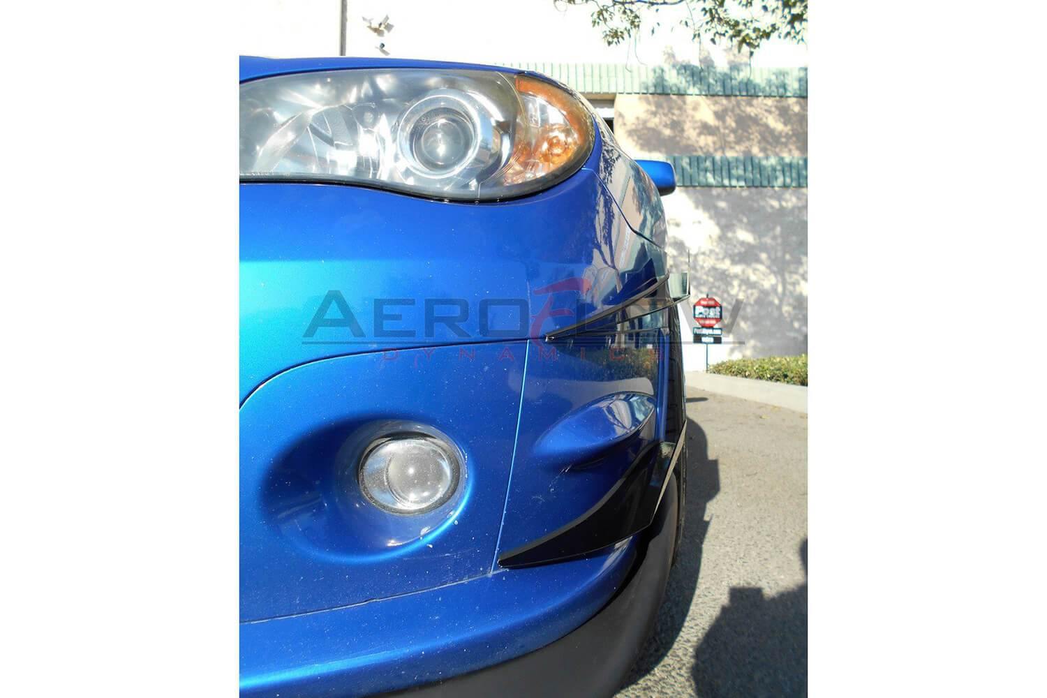 Canards de parachoques delantero Aeroflow Dynamics para Subaru WRX/STI 2006-2007 V2