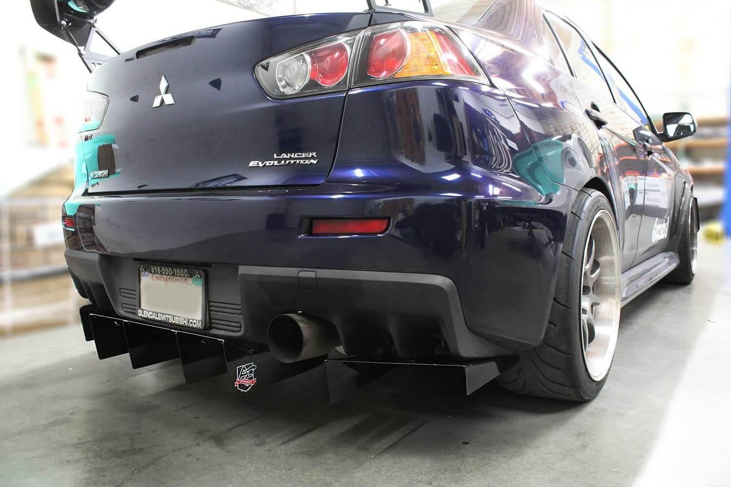 Aeroflow Dynamics 2007-2015 Mitsubishi Evo Rear Diffuser V2