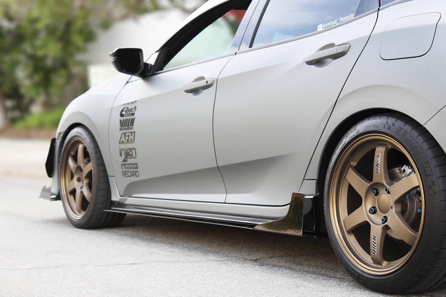 Aeroflow Dynamics Side Skirt Extension V3 (2017-2021 Honda Civic Hatch/Sedan)