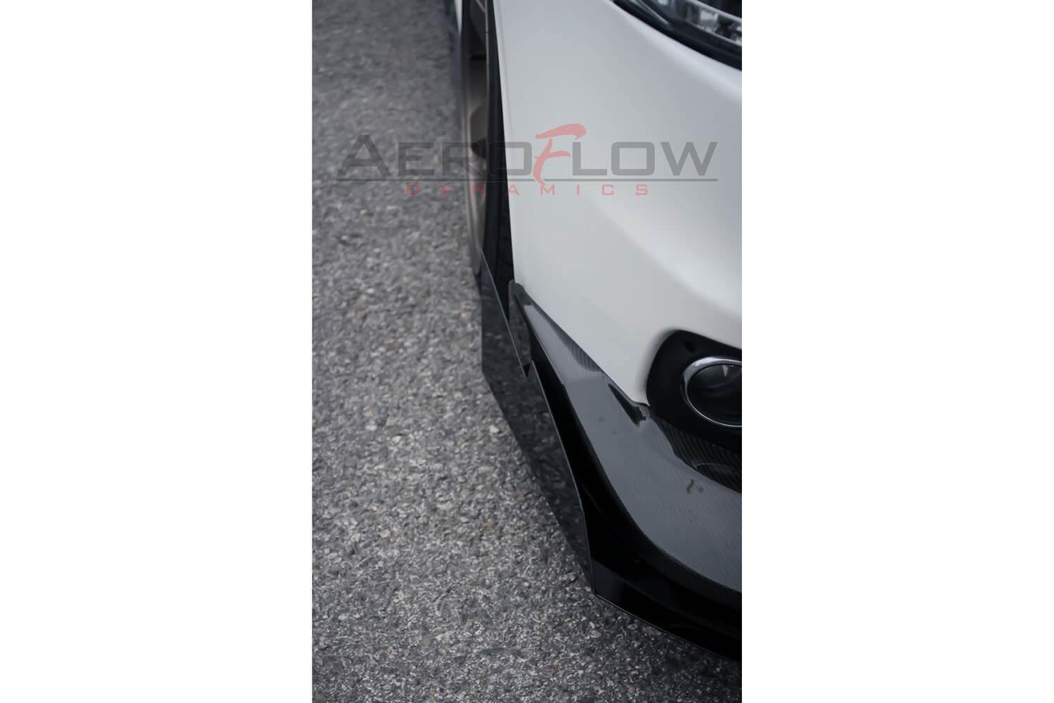 Divisor delantero V3 para Mitsubishi Evo X 2007-2015 con dinámica de flujo de aire