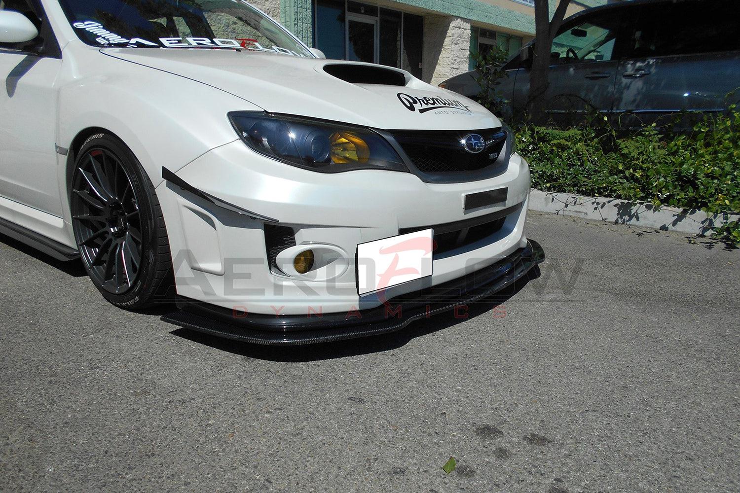 Divisor delantero de fibra de carbono Aeroflow Dynamics para Subaru WRX/STI 2008-2014
