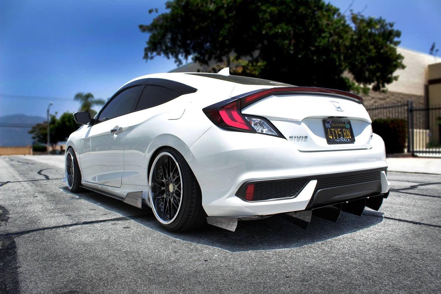 Aeroflow Dynamics Side Skirt Extension V4 (2016-2021 Honda Civic Coupe)