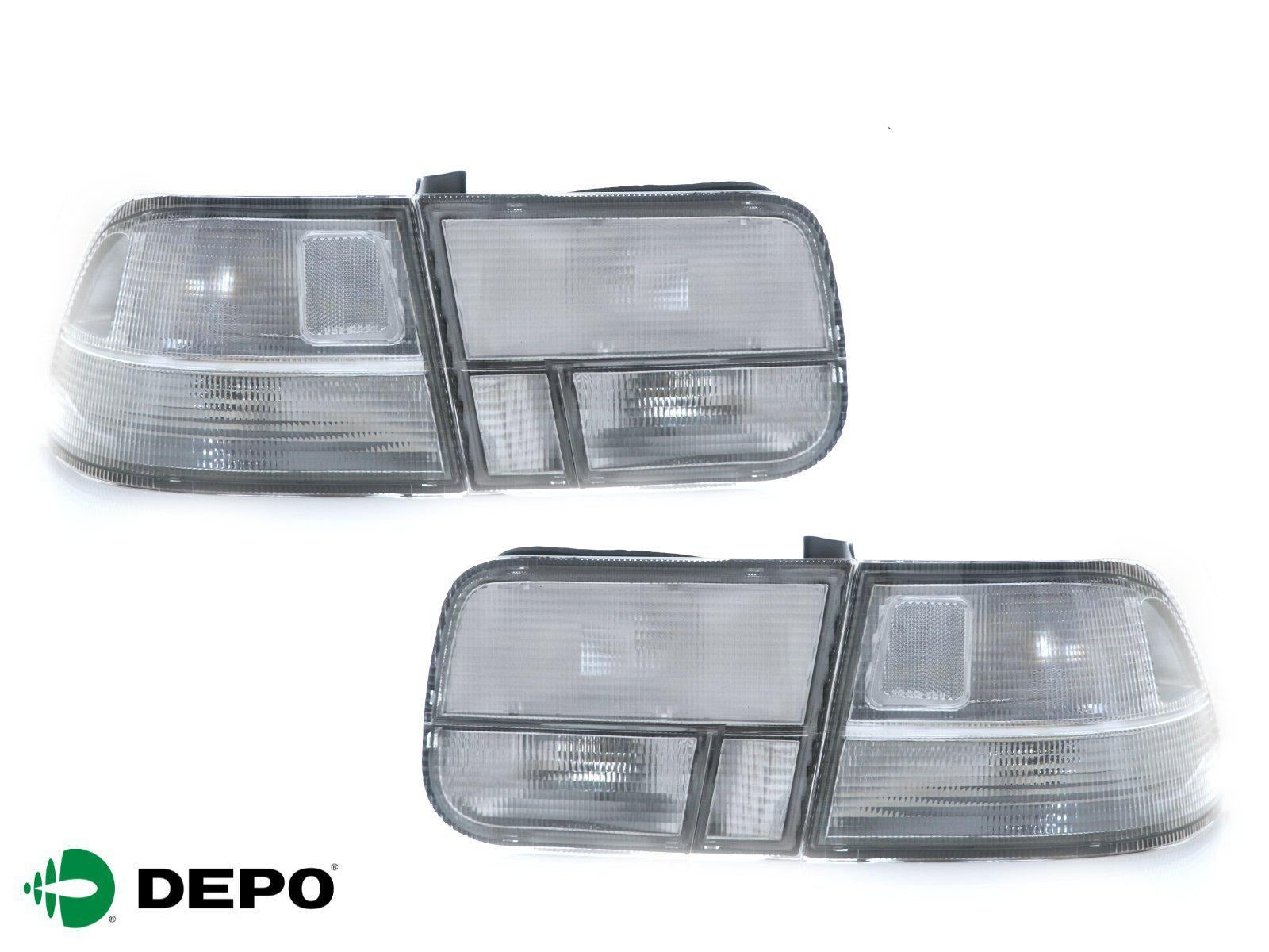 NTXGlow Jdm Clear 4pcs Rear Tail Light (1996-2000 Honda Civic 2d Coupe)