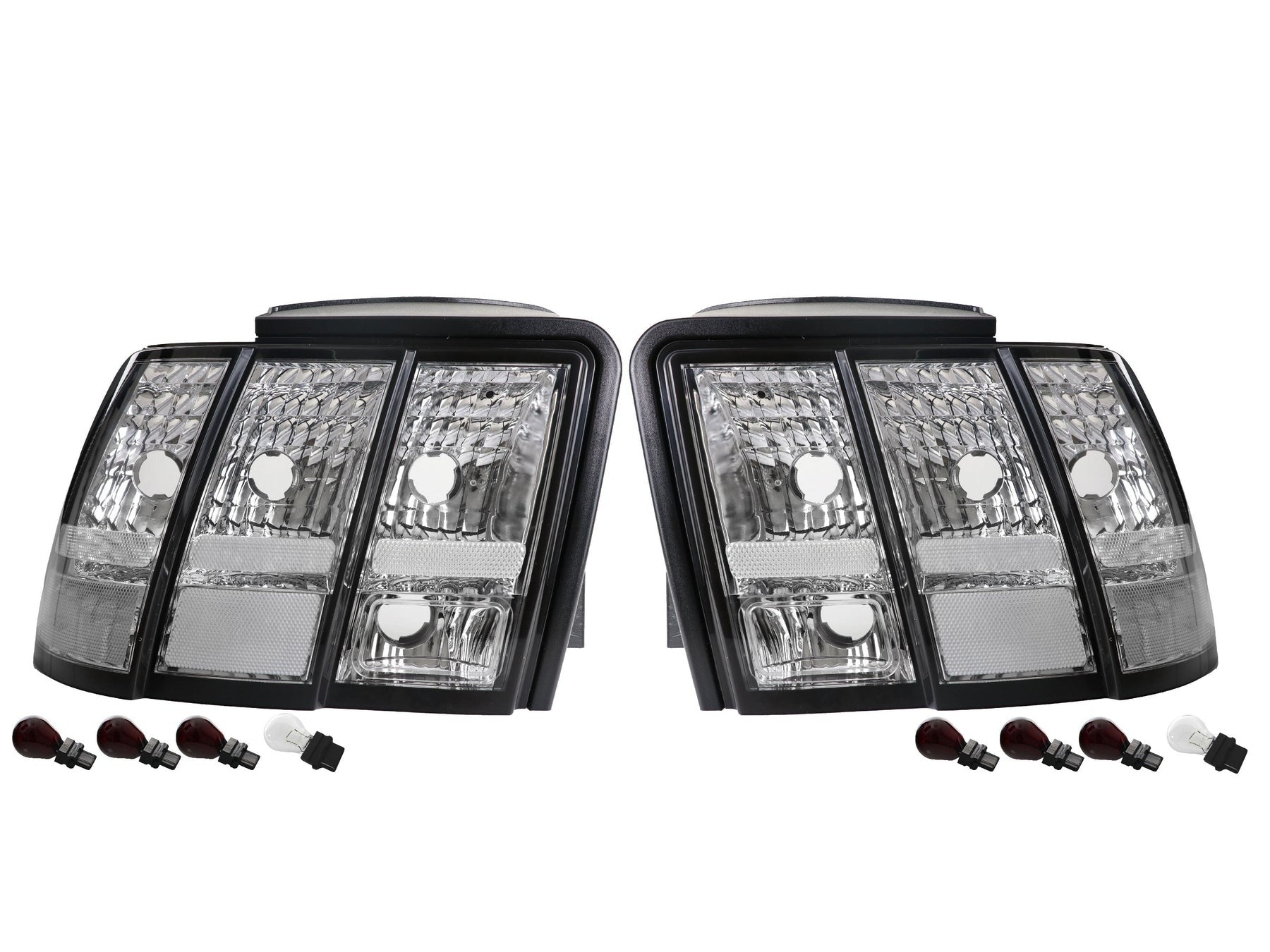 NTXGlow Clear Euro Style Tail Light | 1999-2004 Ford Mustang