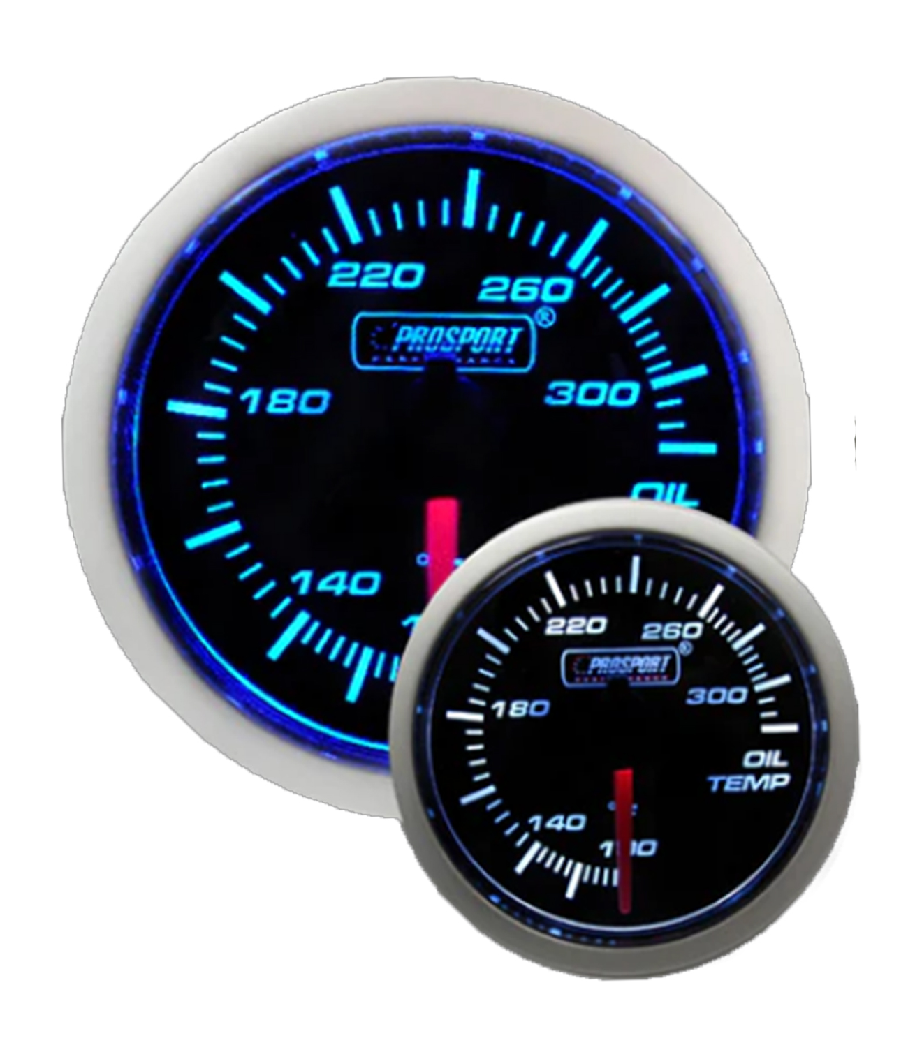 Prosport 2-1/16" Blue/White Electrical Oil Temperature Gauge