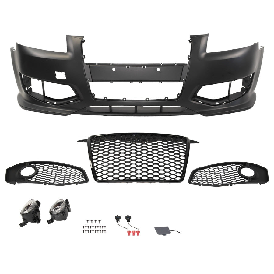 Innovative Motorsports 2005-2008 Audi A3 8P RS Style Front Bumper with Black Grille w/ Fog Lamps