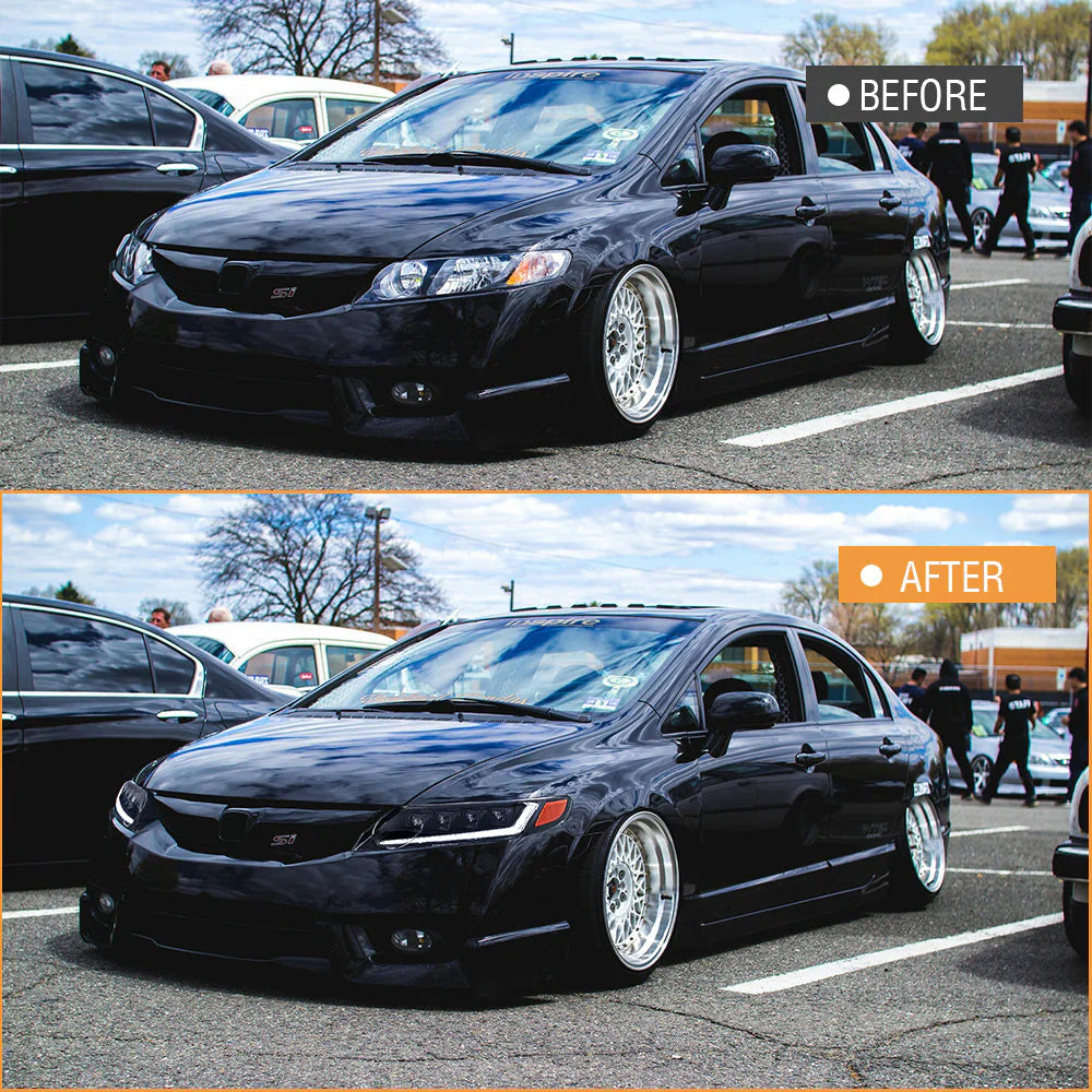 NTXGlow Headlights | 2006-2011 Honda Civic 4 Door
