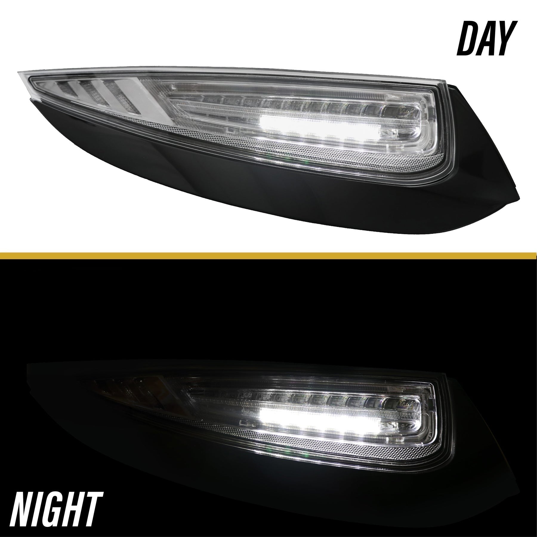NTXGlow LED Light Bar Clear Tail Made By Depo (2009-2012 Porsche 911 Carrera 997)