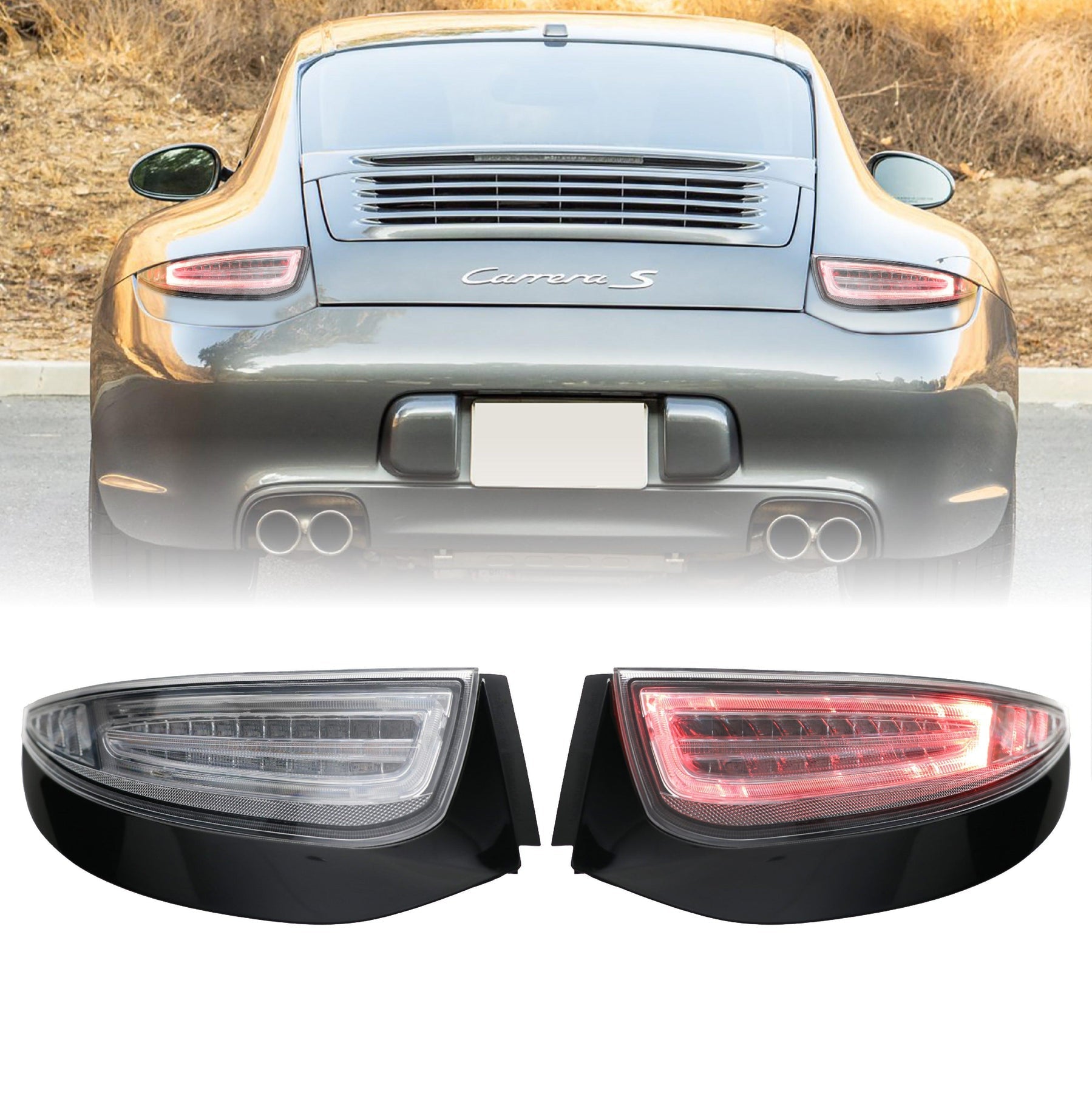 NTXGlow LED Light Bar Clear Tail Made By Depo (2009-2012 Porsche 911 Carrera 997)