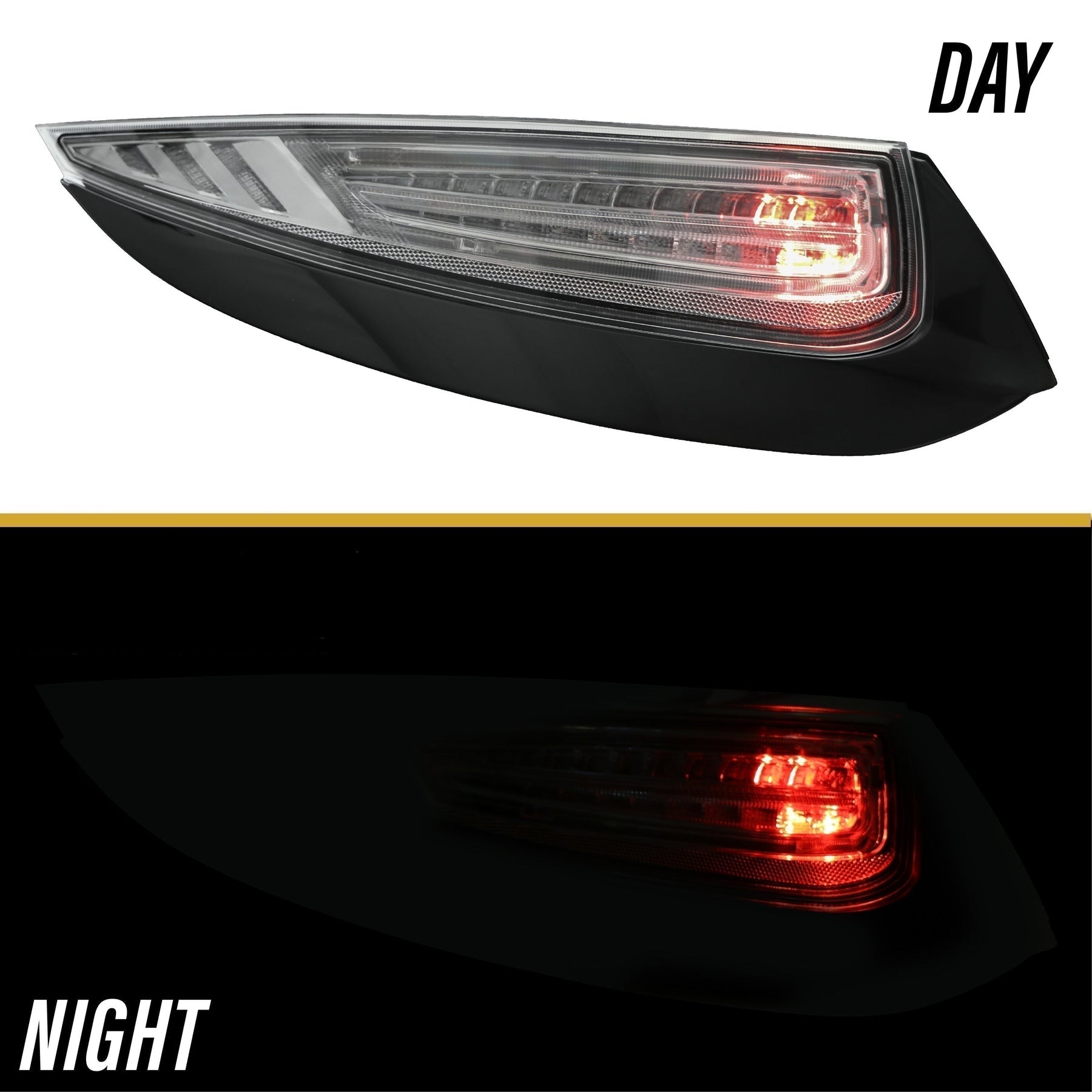 NTXGlow LED Light Bar Clear Tail Made By Depo (2009-2012 Porsche 911 Carrera 997)
