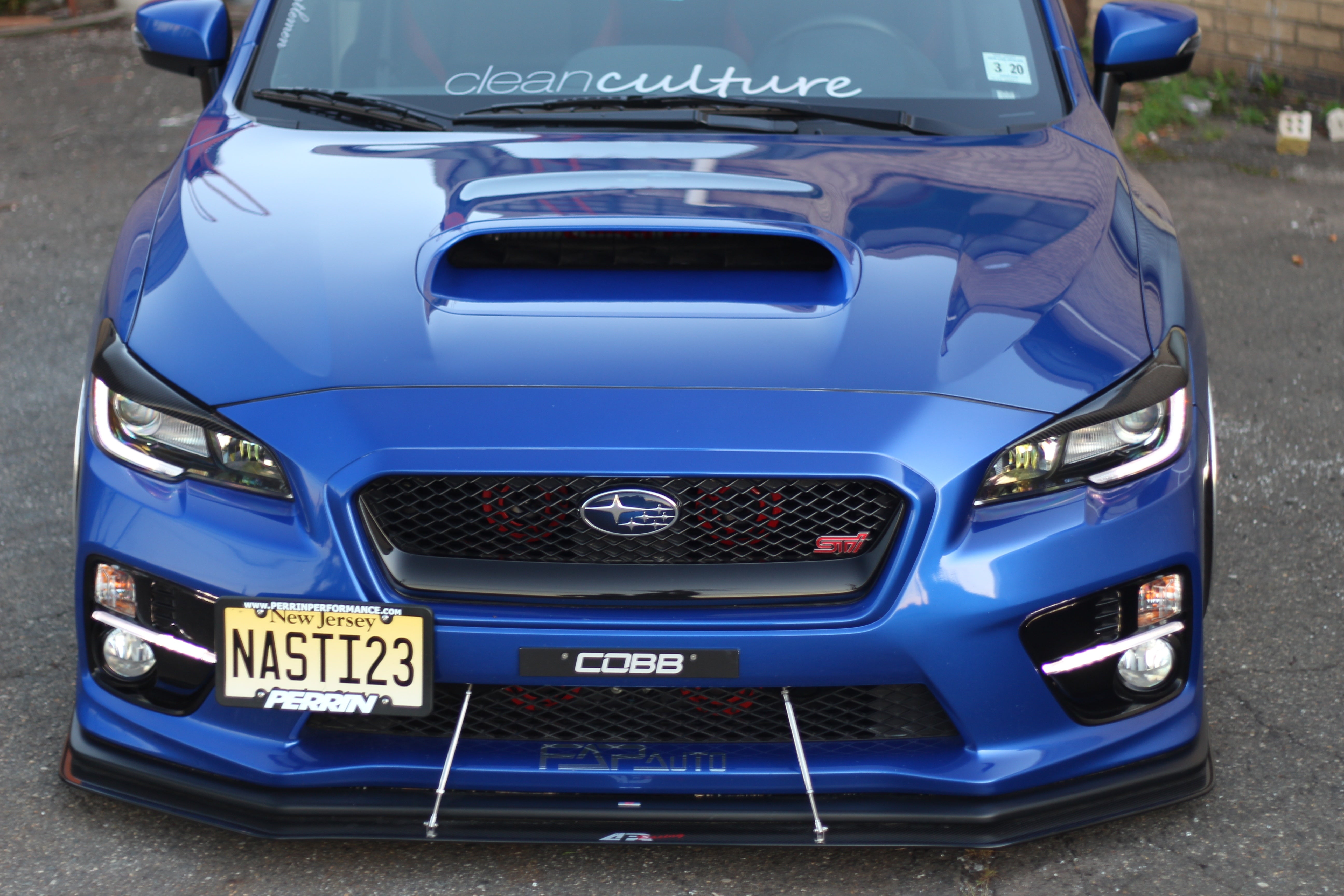 APR Carbon Fiber Wind Splitter w/ Rods (OEM Lip ) (2015-2017 Subaru WRX/STI)