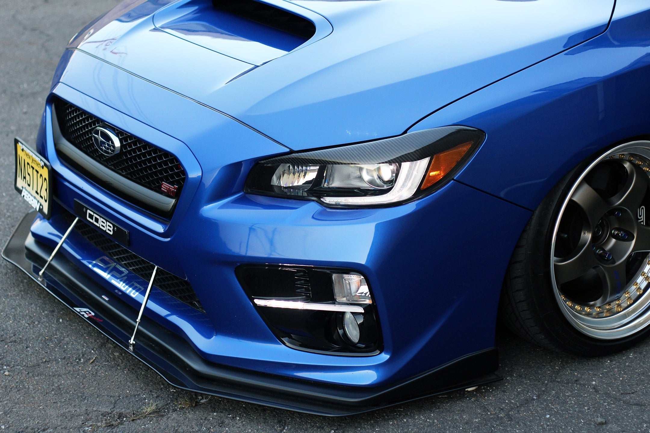 APR Carbon Fiber Wind Splitter w/ Rods (OEM Lip ) (2015-2017 Subaru WRX/STI)