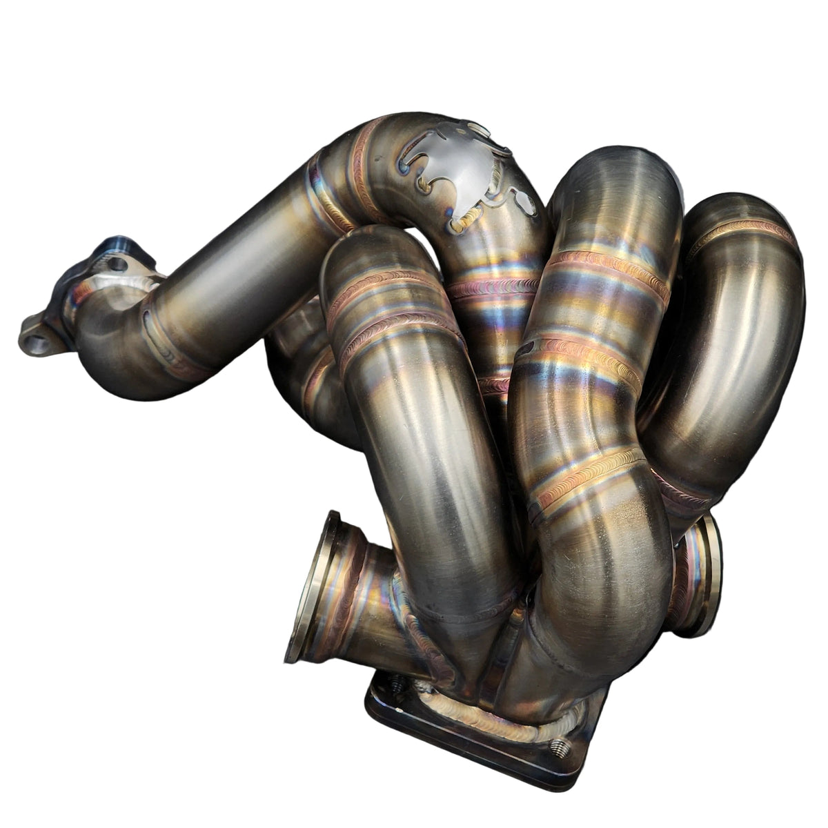 BS Fab T4 Twin Scroll Forward Facing Manifold | Mitsubishi Evo 8/9