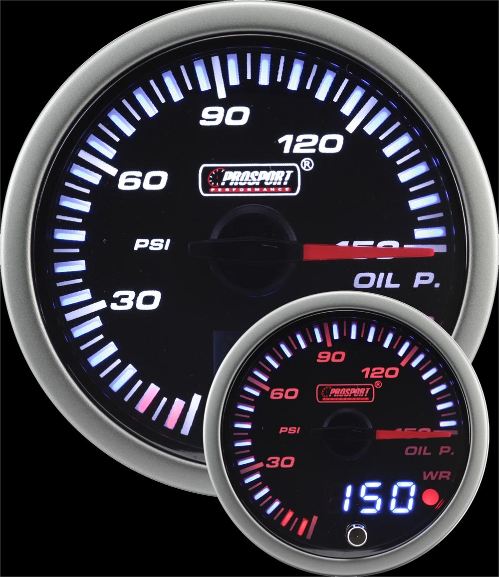 Manómetro eléctrico de presión de aceite JDM Prosport de 2-3/8"