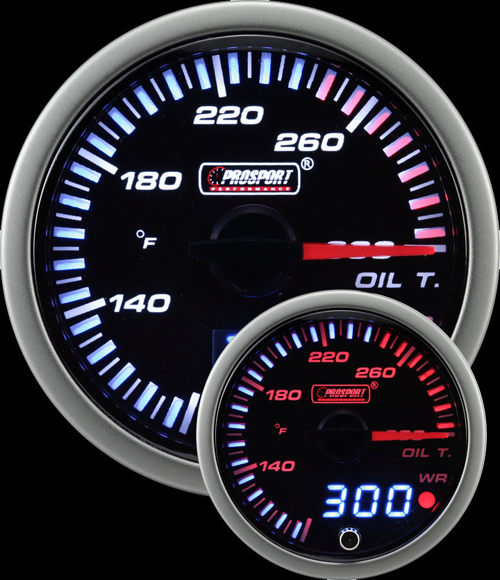 Medidor de temperatura de aceite eléctrico JDM Prosport de 2-1/16"