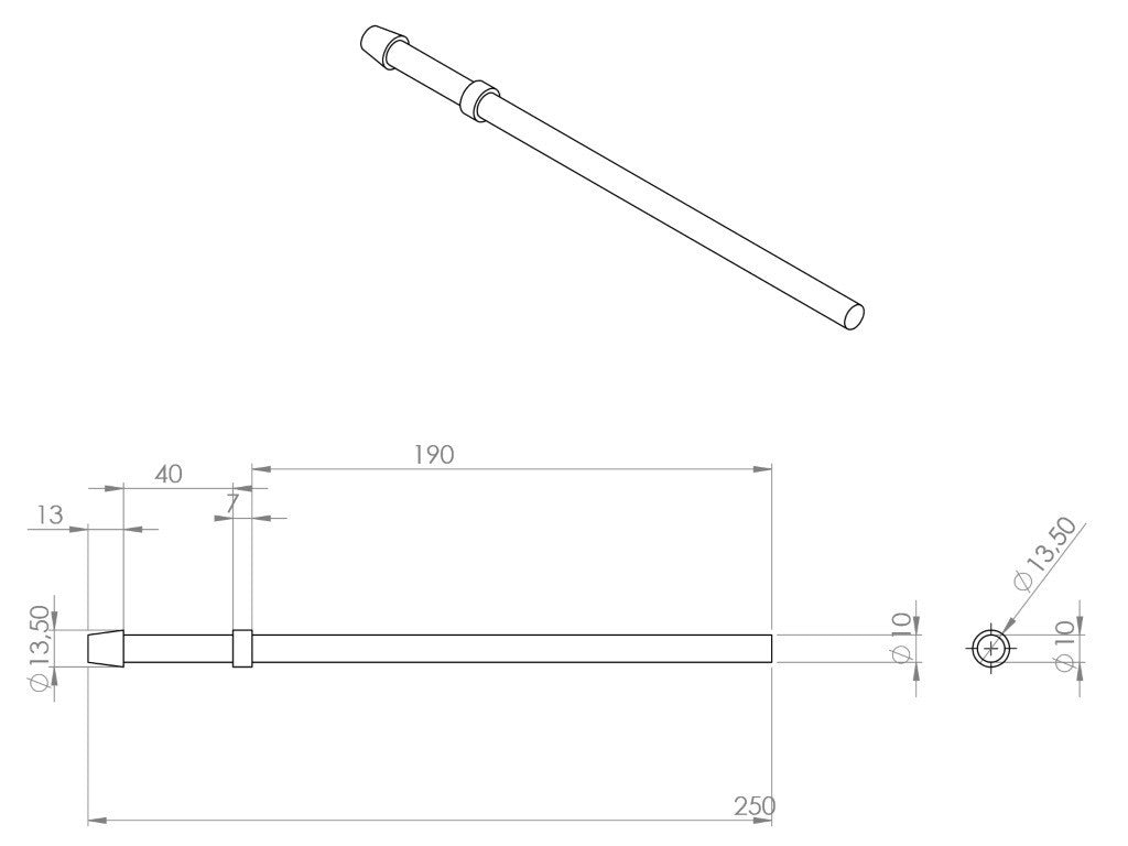 Exhaust Hanger Rod - Stainless Steel (2807000151)