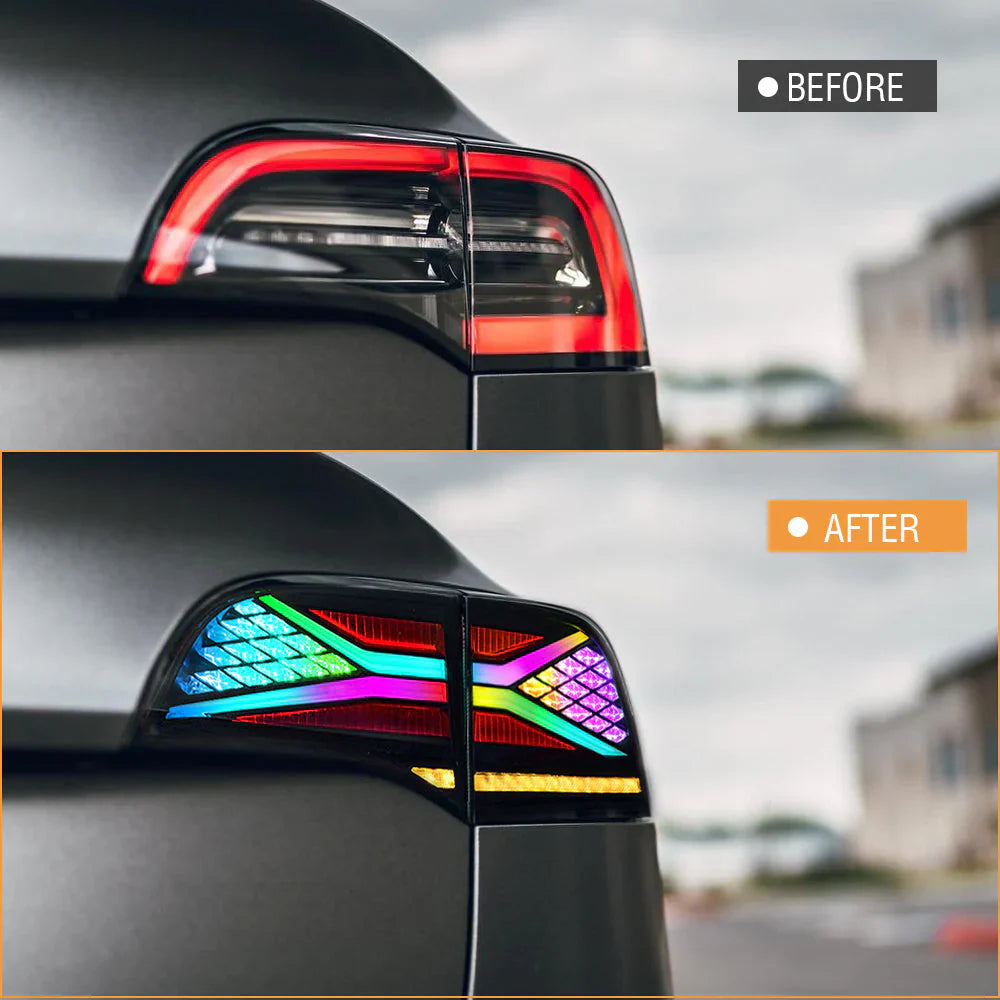 NTXGlow RGB Tail Lights (2017-2021 Tesla Model 3/Y)