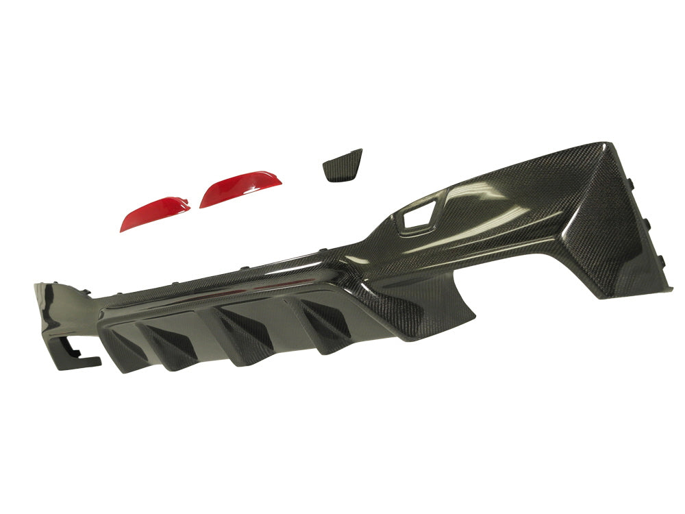 Difusor de parachoques trasero de fibra de carbono estilo 3D para BMW F90 M5 2018-20 de Innovative Motorsports + divisores y alerón para