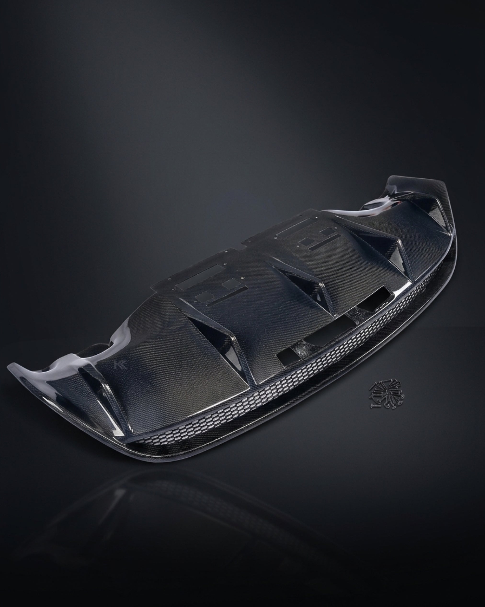 K2 Industries Audi R8 GT V8 / V10 Coupe 2-Door Carbon Fiber Rear Bumper Diffuser 2010 - 2015