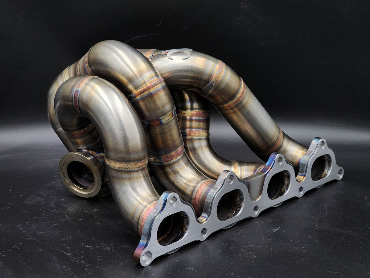 BS Fab T4 Twin Scroll Forward Facing Manifold | Mitsubishi Evo 8/9