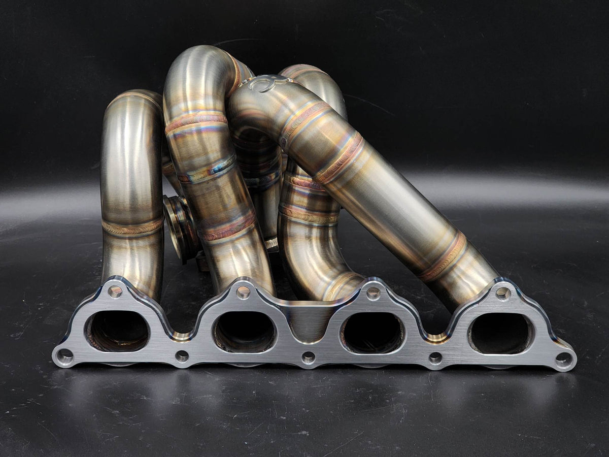 BS Fab T4 Twin Scroll Forward Facing Manifold | Mitsubishi Evo 8/9