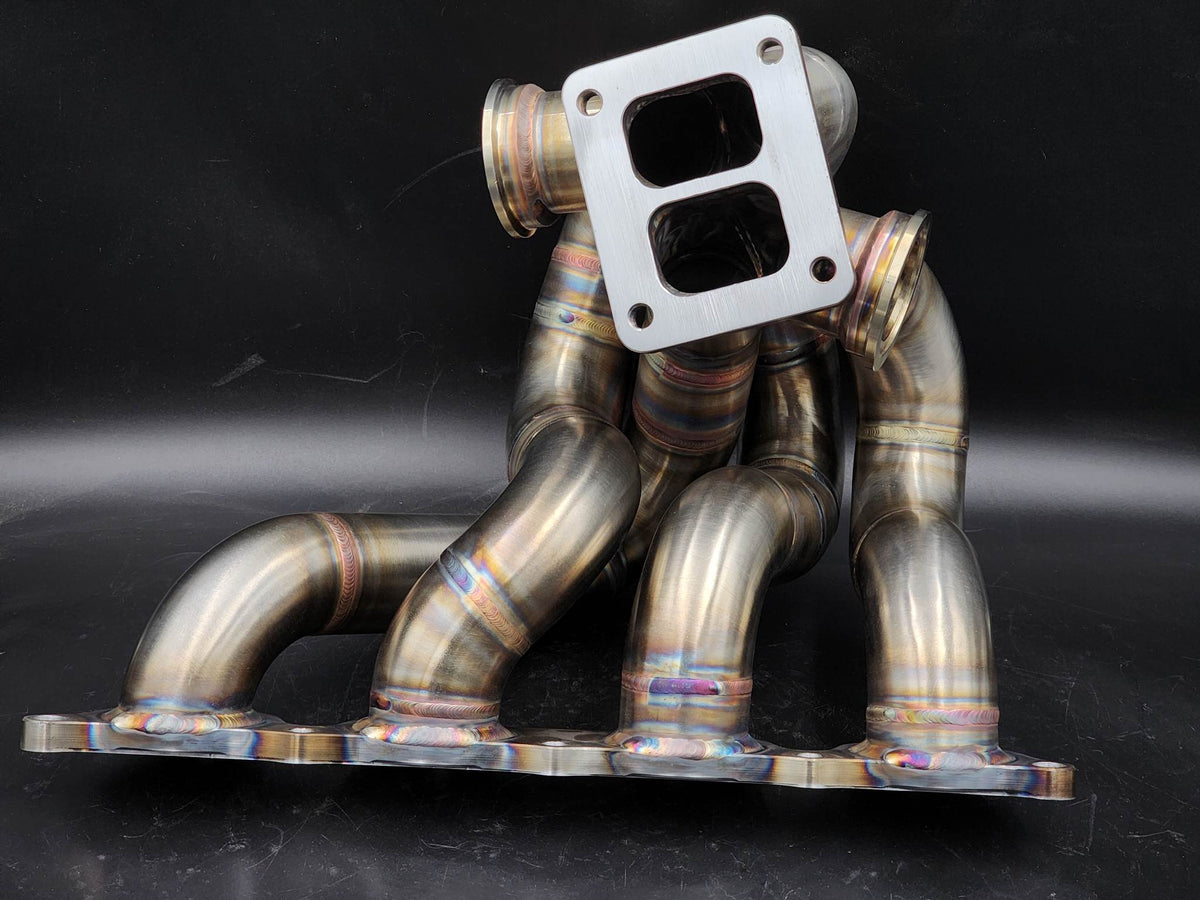 BS Fab T4 Twin Scroll Forward Facing Manifold | Mitsubishi Evo 8/9