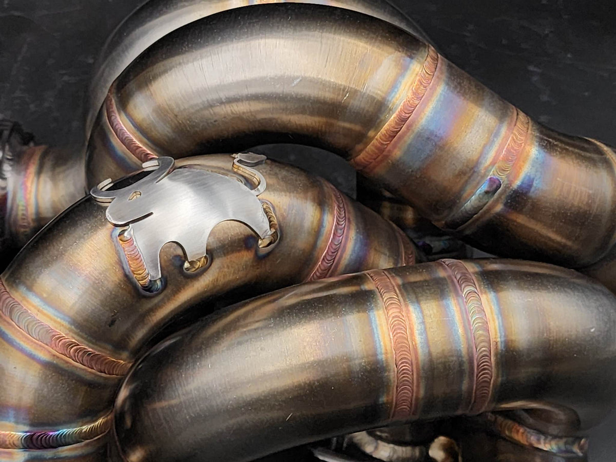 BS Fab T4 Twin Scroll Forward Facing Manifold | Mitsubishi Evo 8/9