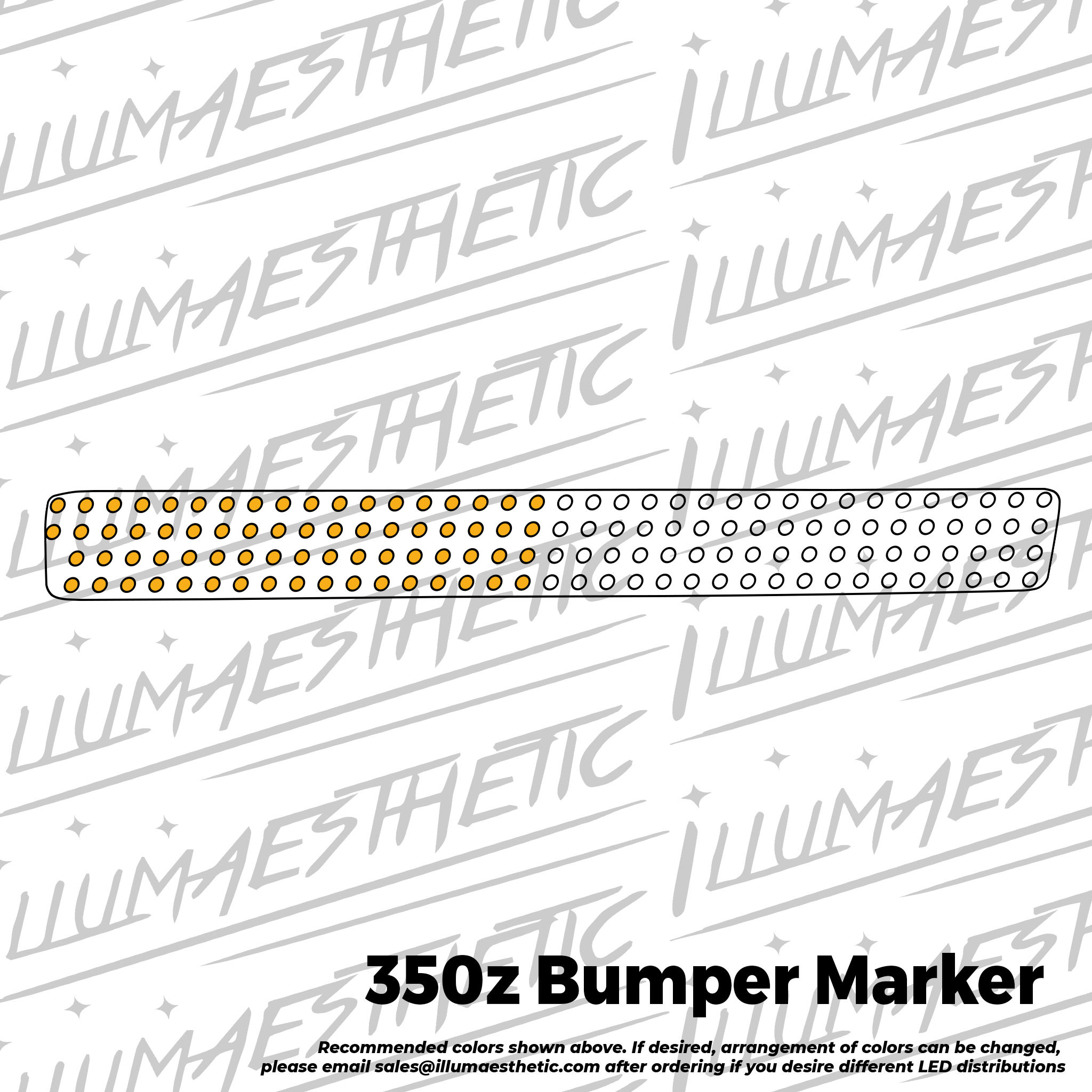 Marcador de parachoques Illumaesthetic para Nissan 350Z (Z33): Kit completo de LED para armar