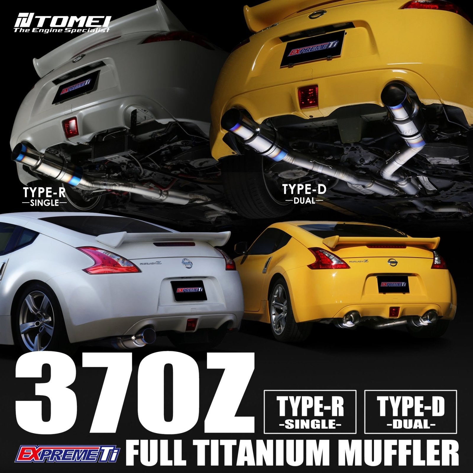 Tomei Titanium Dual Exit Cat - Back Exhaust System | 2009 - 2020 Nissan 370Z - 2
