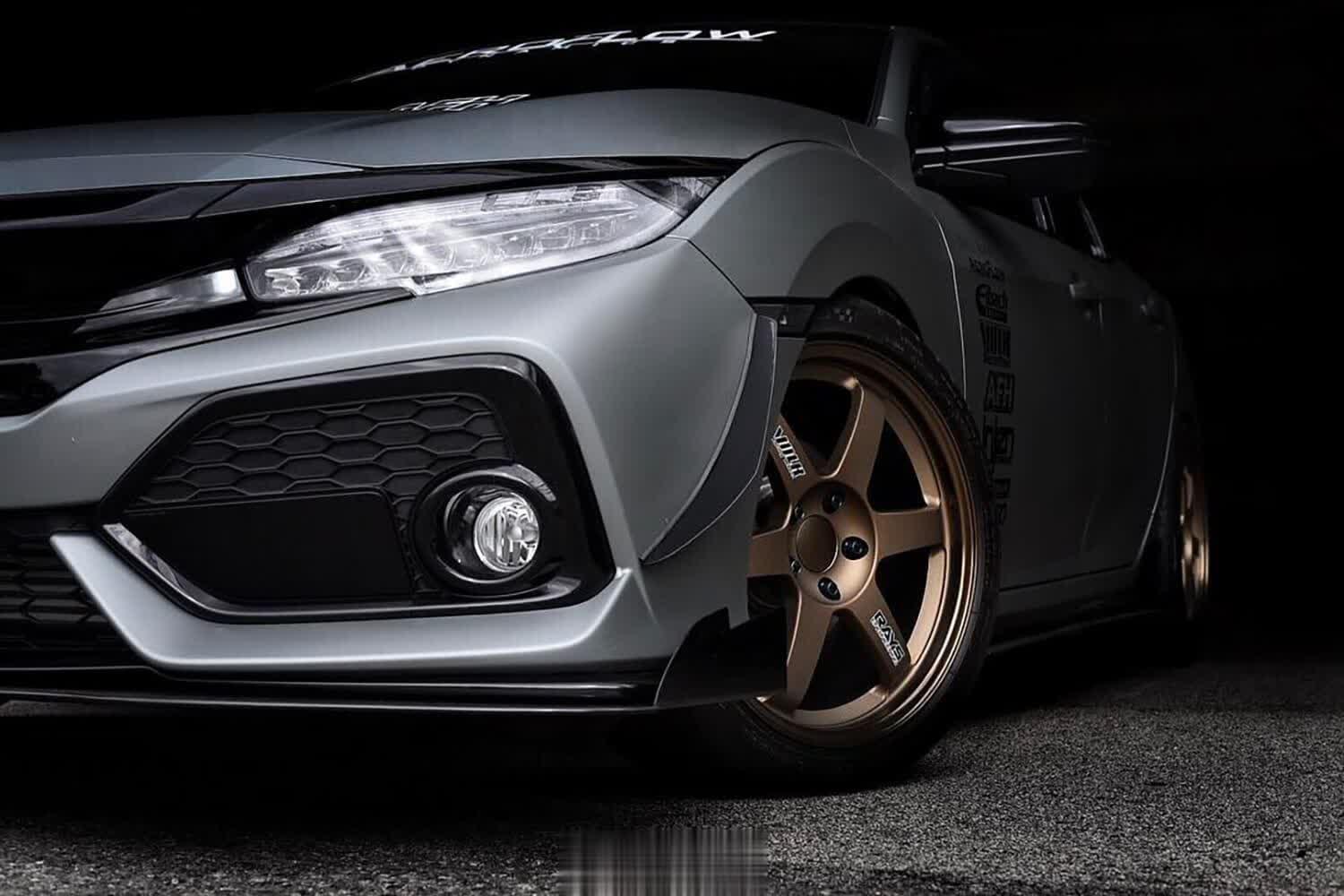 Aeroflow Dynamics V1 Canards (2017-2021 Honda Civic Hatchback, Si Coupe, Si Sedan)