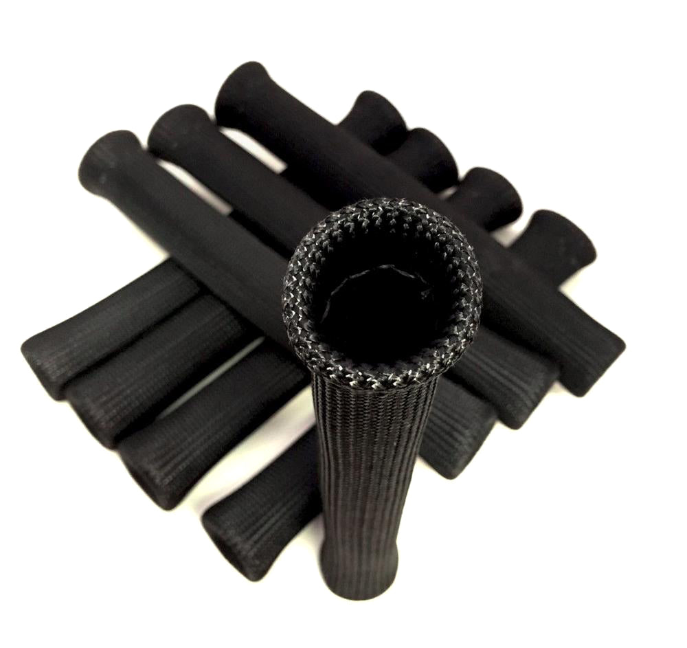 Botas de cable de bujía Prosport - Negras (8 piezas)