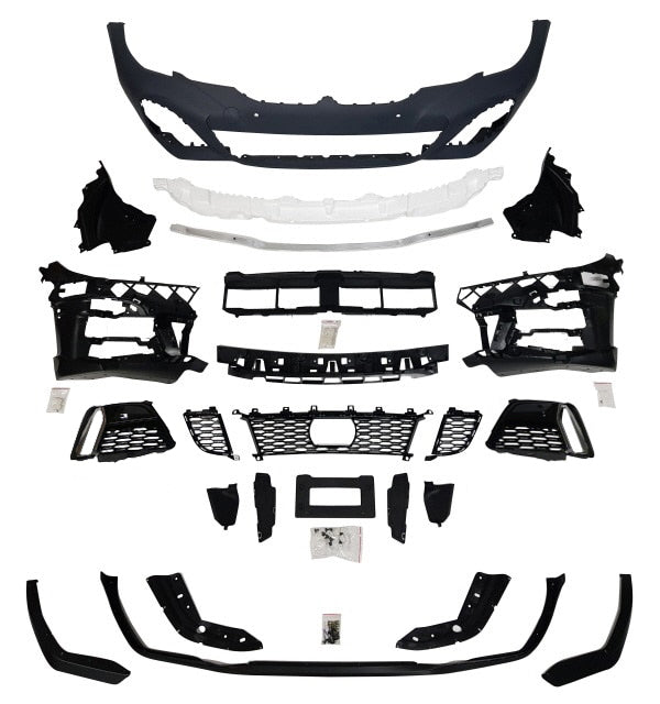 Parachoques delantero BMW G20 M-Performance estilo PRE-LCI 2019-2022 de Innovative Motorsports con orificios 4PDC