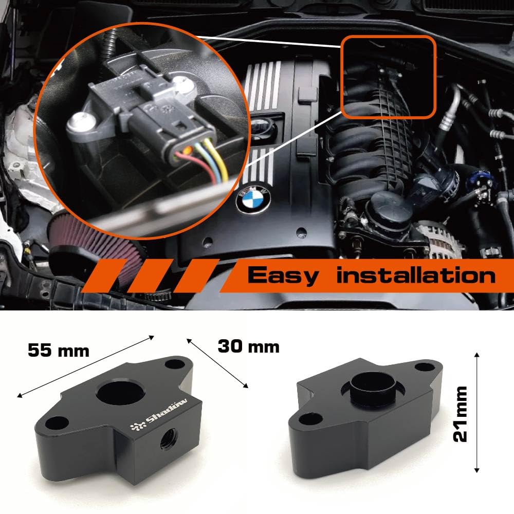 Adaptador de sensor de vacío Shadow Turbo Boost para grifo de indicador de presión de BMW