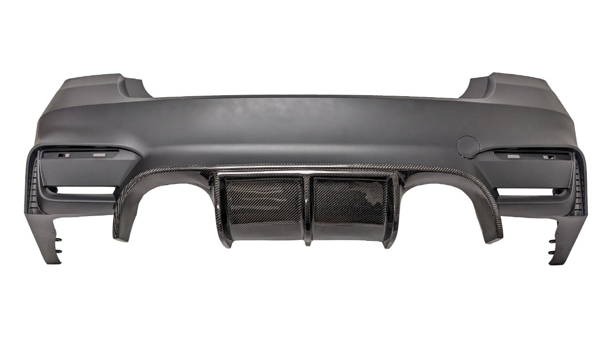 Innovative Motorsports BMW F30 M3 Style Rear Bumper V-Style Carbon Fiber Diffuser