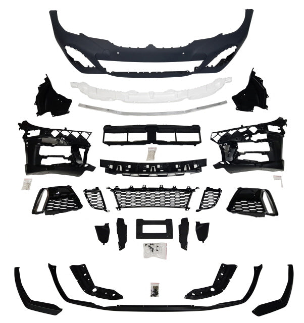 Parachoques delantero BMW G20 M-Performance estilo PRE-LCI 2019-2022 de Innovative Motorsports con orificios 4PDC
