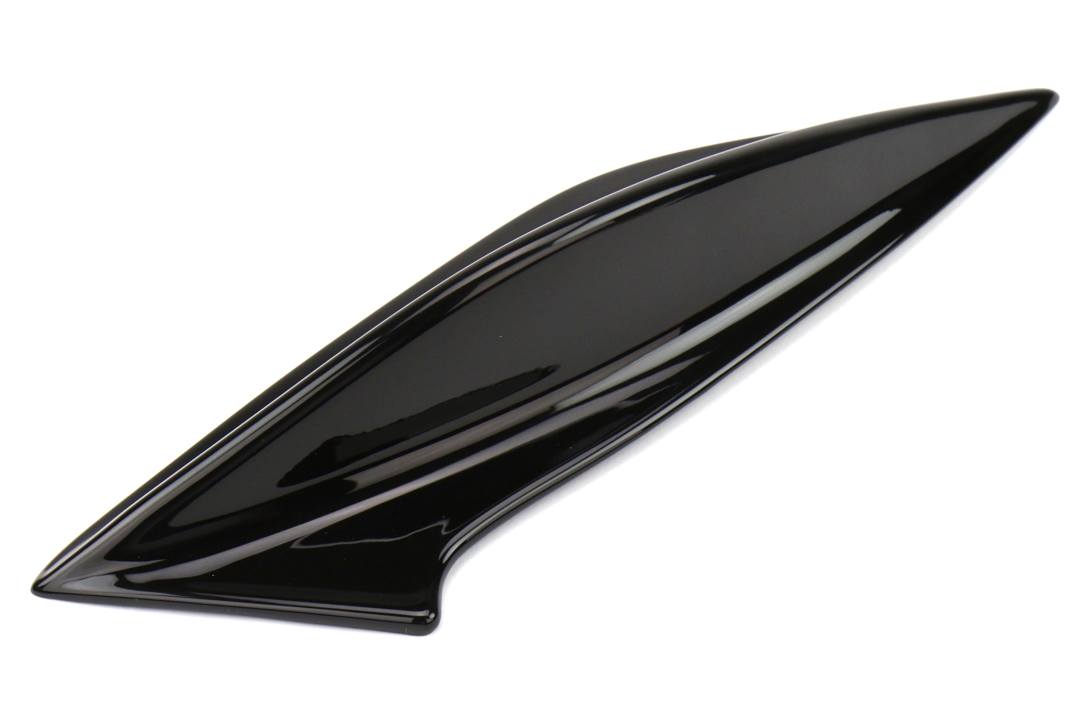 OLM STI Spoiler Side Fins - Crystal Black Silica / Raven - 2015-2021 Subaru WRX / STI - 1