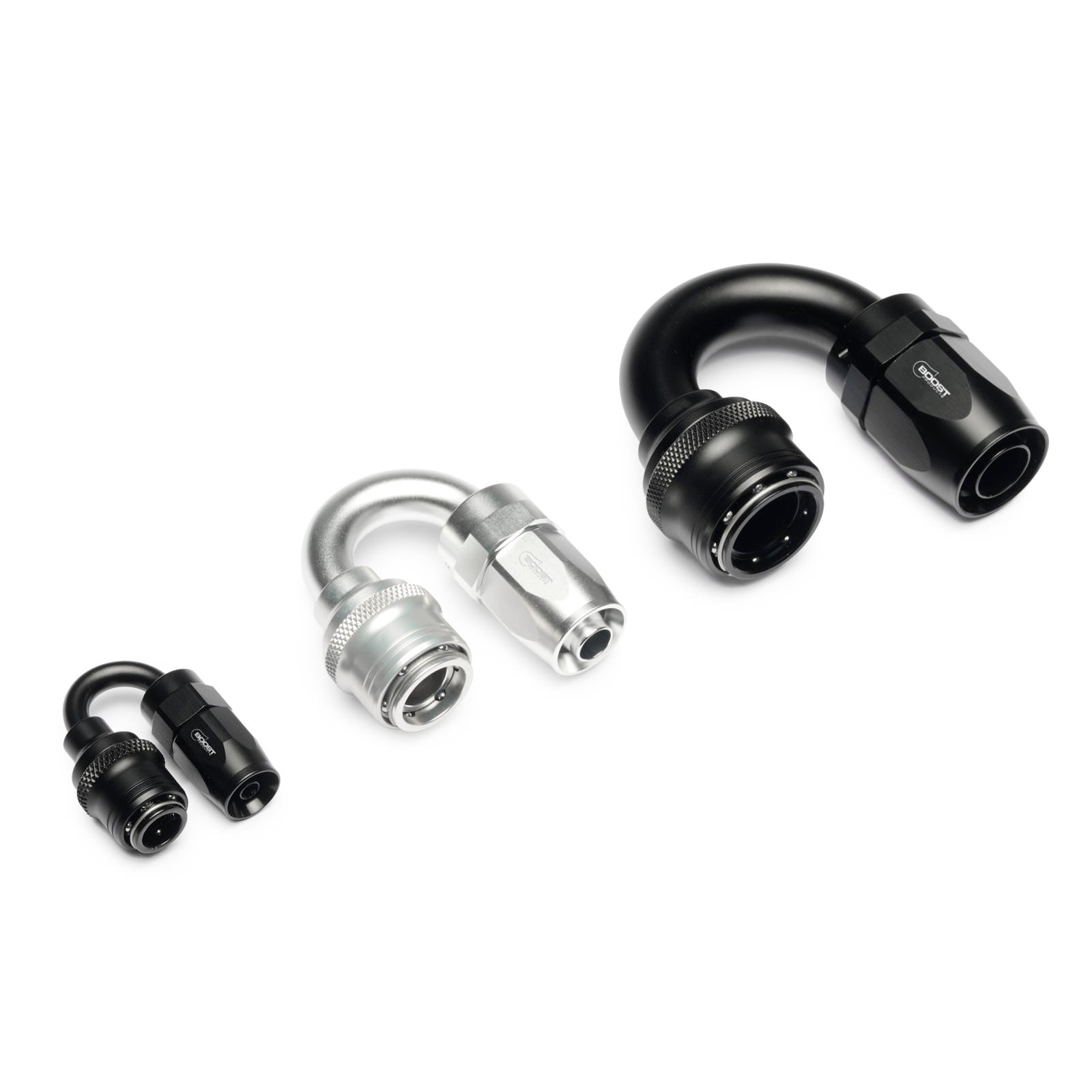 Quick Click Female Hose End -AN - 180° (SF-QCF18D04-B)