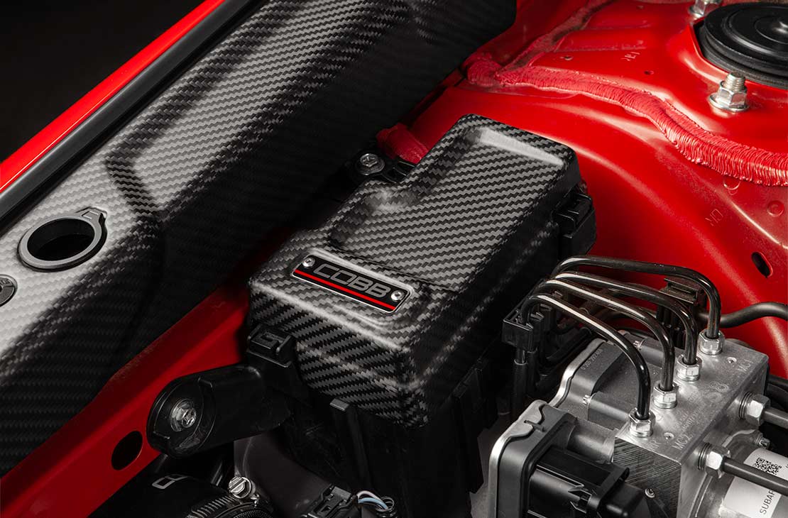 COBB 22-25 Subaru WRX Redline Matte Carbon Fiber Fuse Cover (Passenger Side)