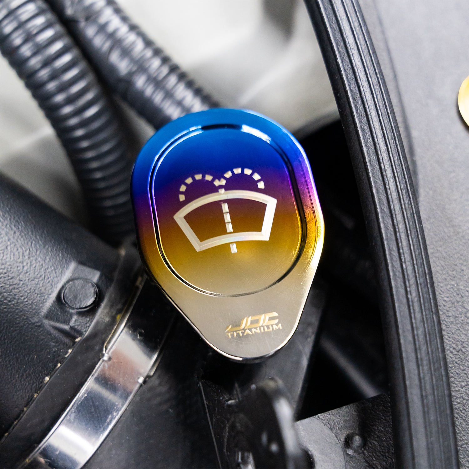 JDC Titanium Washer Fluid Cap | Nissan R35 GT-R, 370Z & Infiniti Models - 3