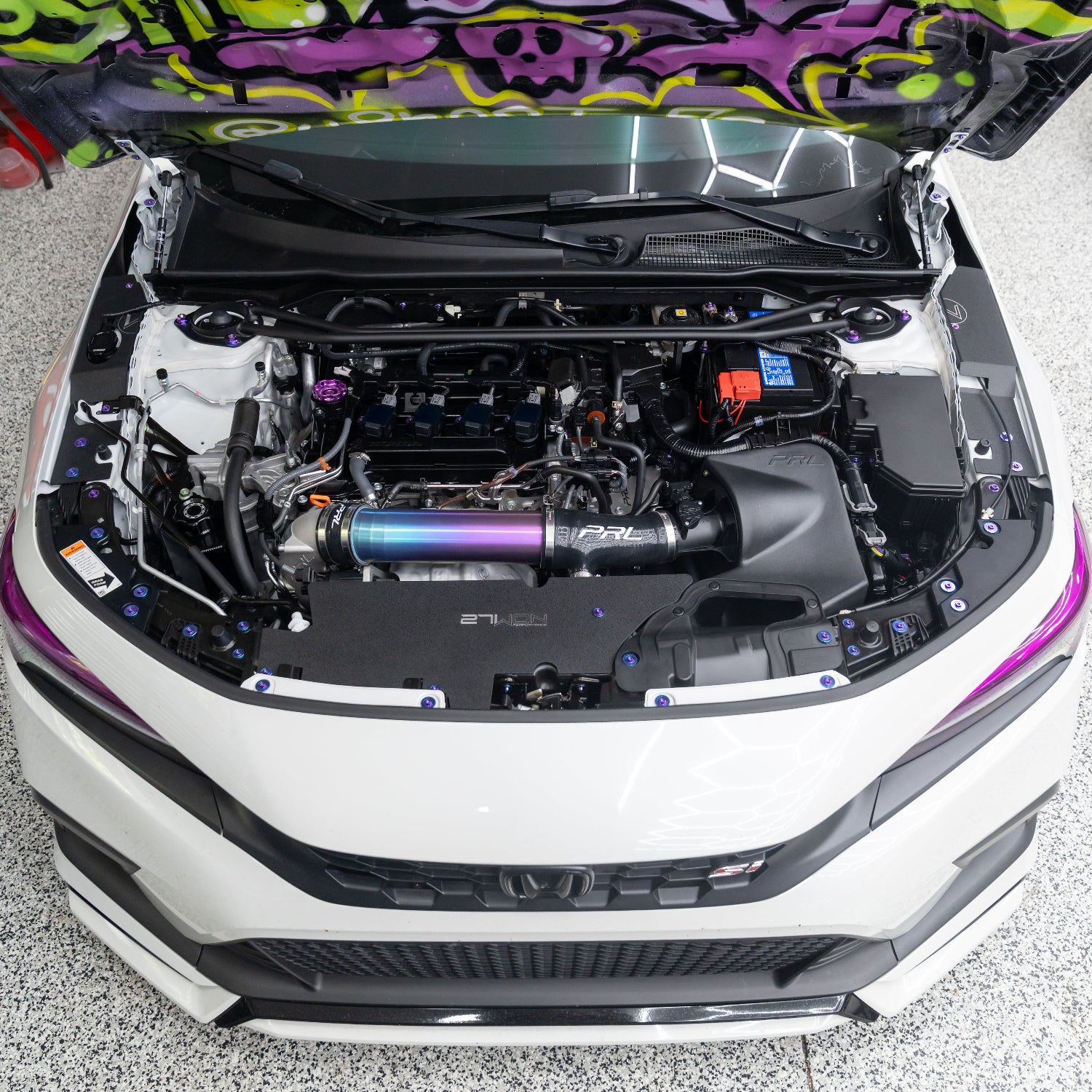 JDC Titanium Engine Bay Dress-Up Hardware Kit (2022+ Honda Civic Si 11th Gen)