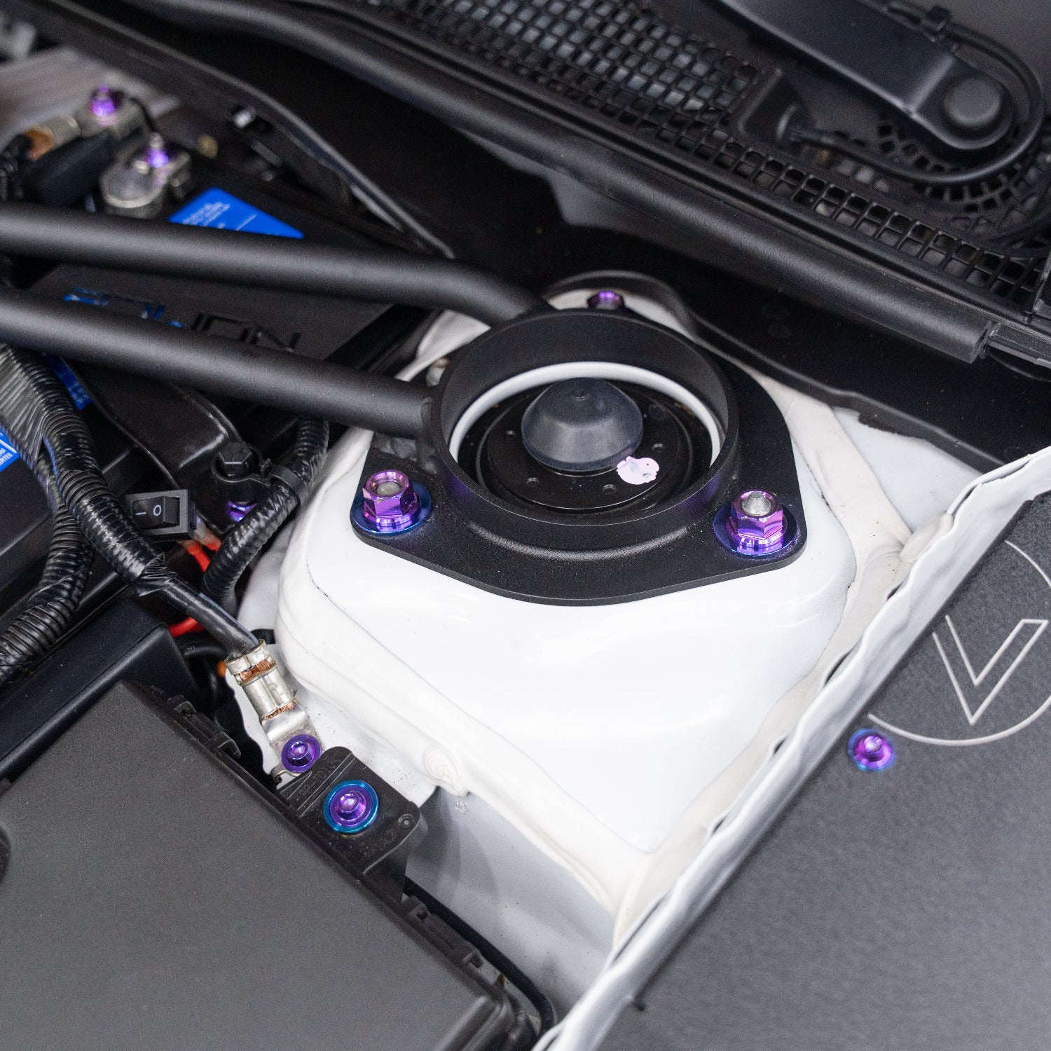 JDC Titanium Engine Bay Dress-Up Hardware Kit (2022+ Honda Civic Si 11th Gen)