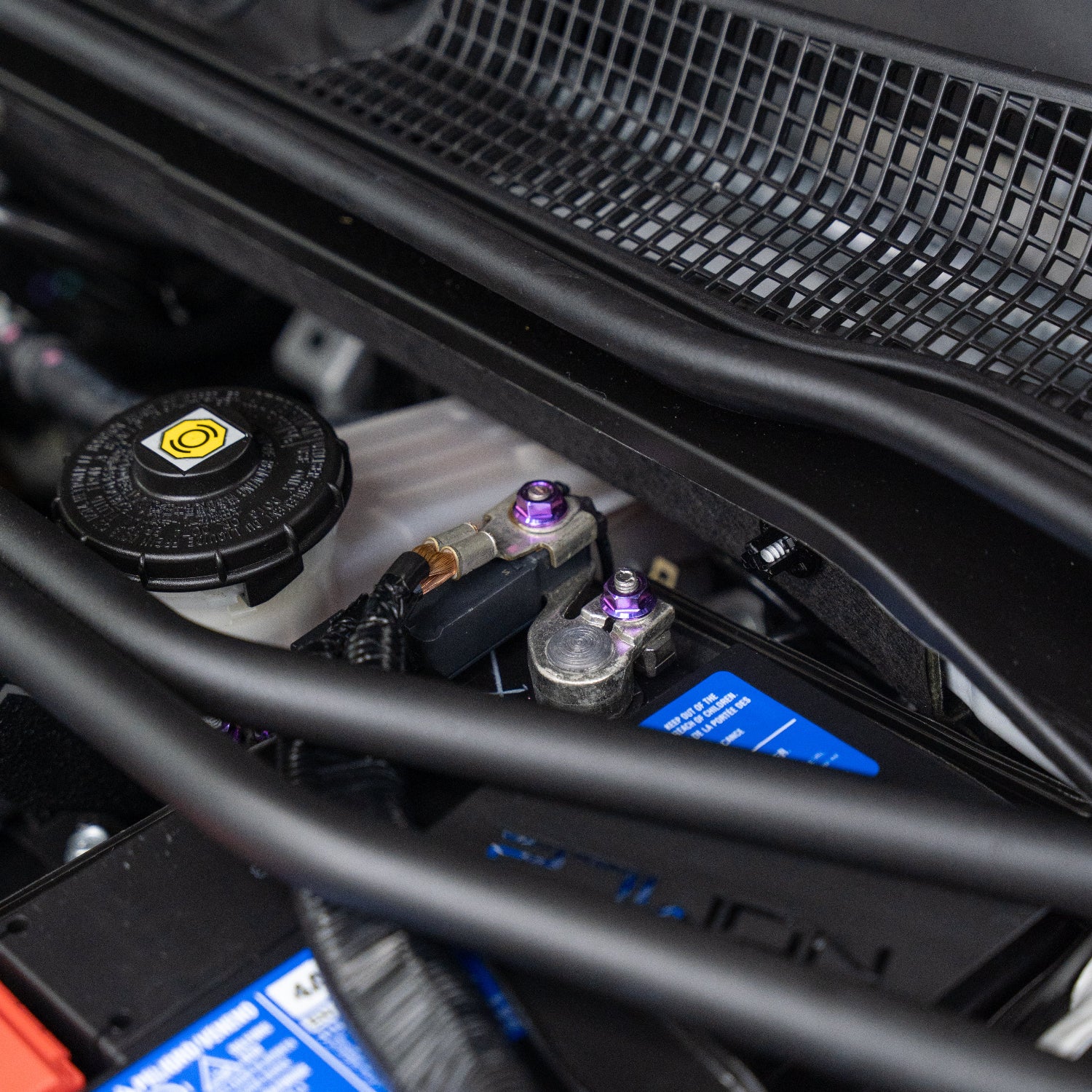 JDC Titanium Engine Bay Dress-Up Hardware Kit (2022+ Honda Civic Si 11th Gen)