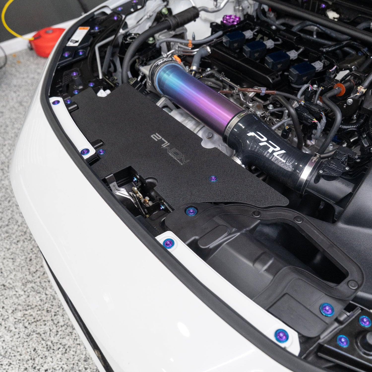 JDC Titanium Engine Bay Dress-Up Hardware Kit (2022+ Honda Civic Si 11th Gen)