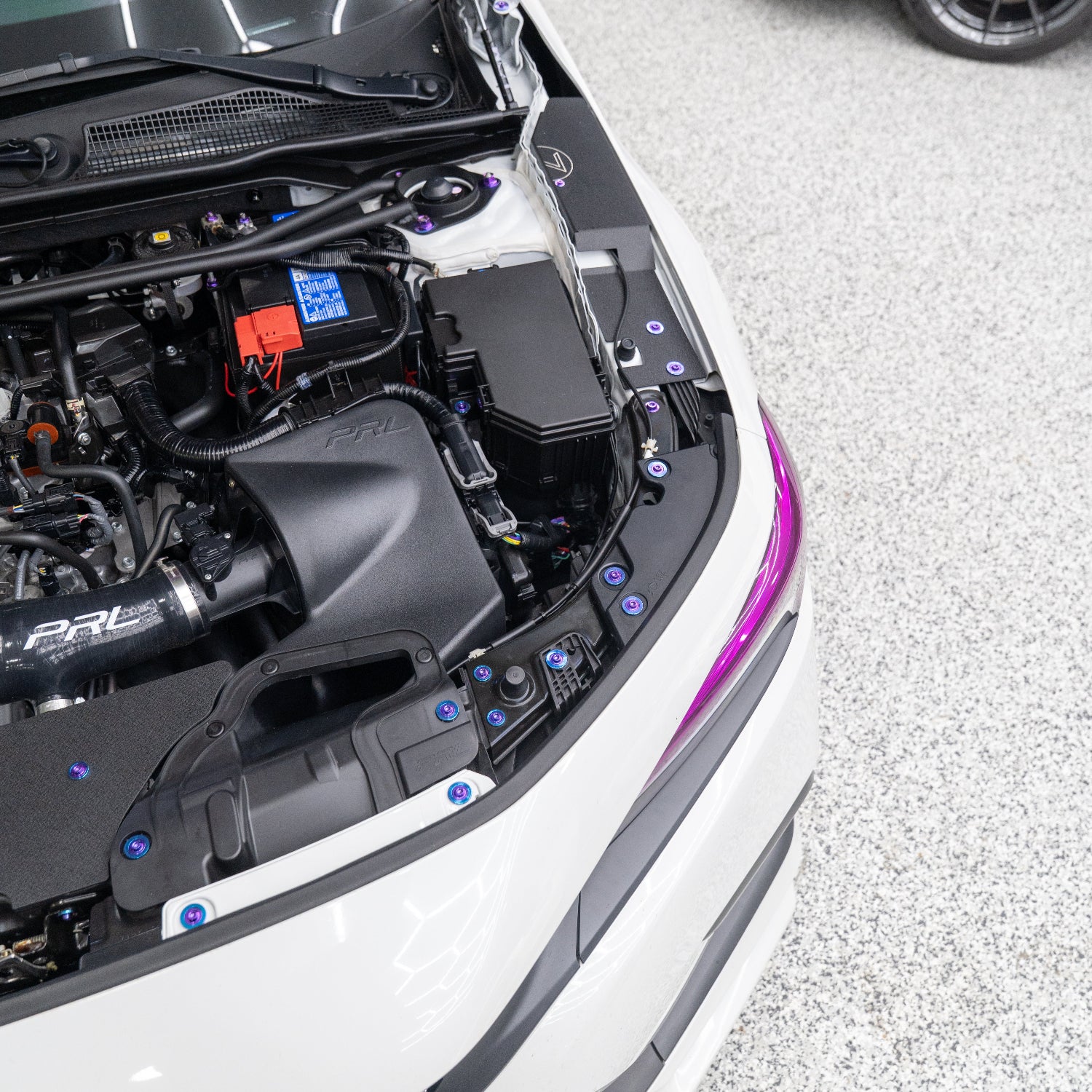 JDC Titanium Engine Bay Dress-Up Hardware Kit (2022+ Honda Civic Si 11th Gen)