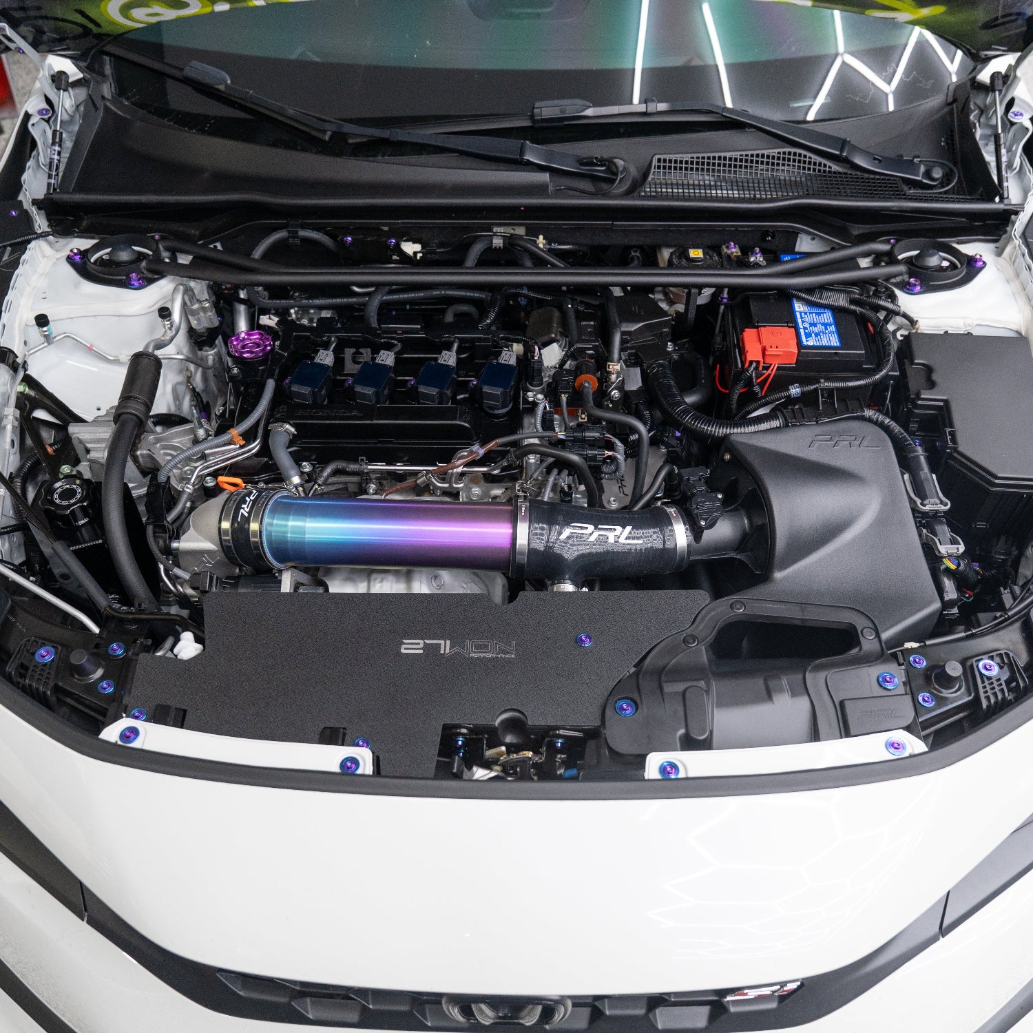 JDC Titanium Engine Bay Dress-Up Hardware Kit (2022+ Honda Civic Si 11th Gen)